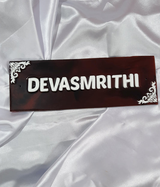 White Letter Name board