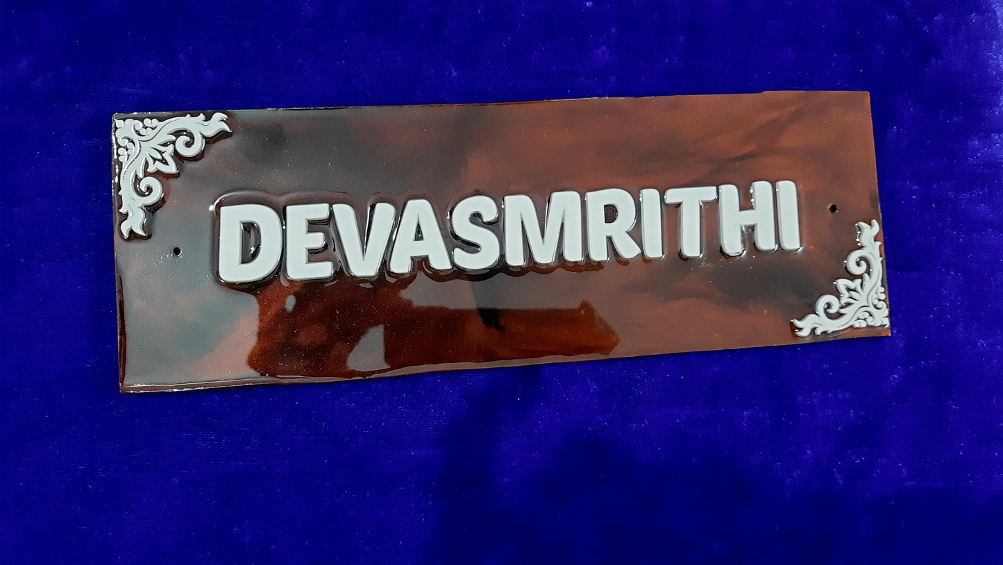 White Letter Name board