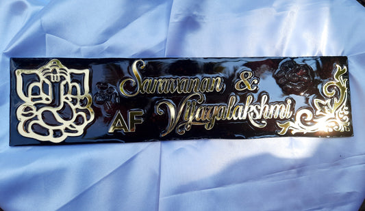 Golden Letter Name Board
