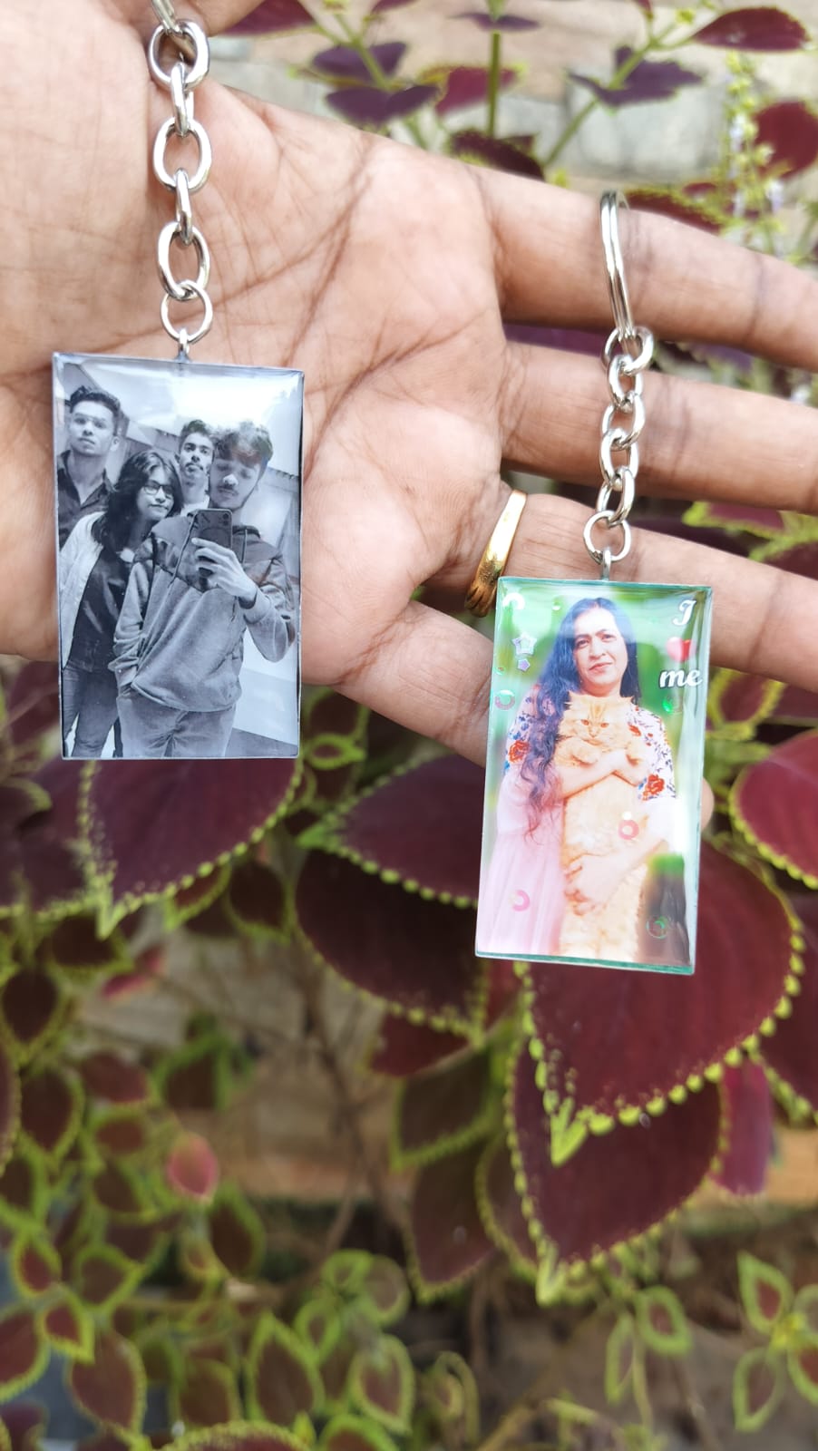 Customized Photo Keychain - BW