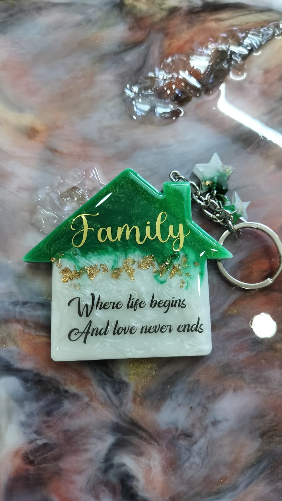 Customized House shape Keychain