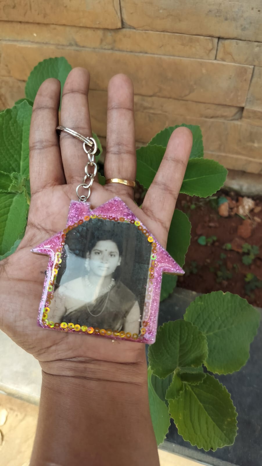 Customized House shape Keychain - special person