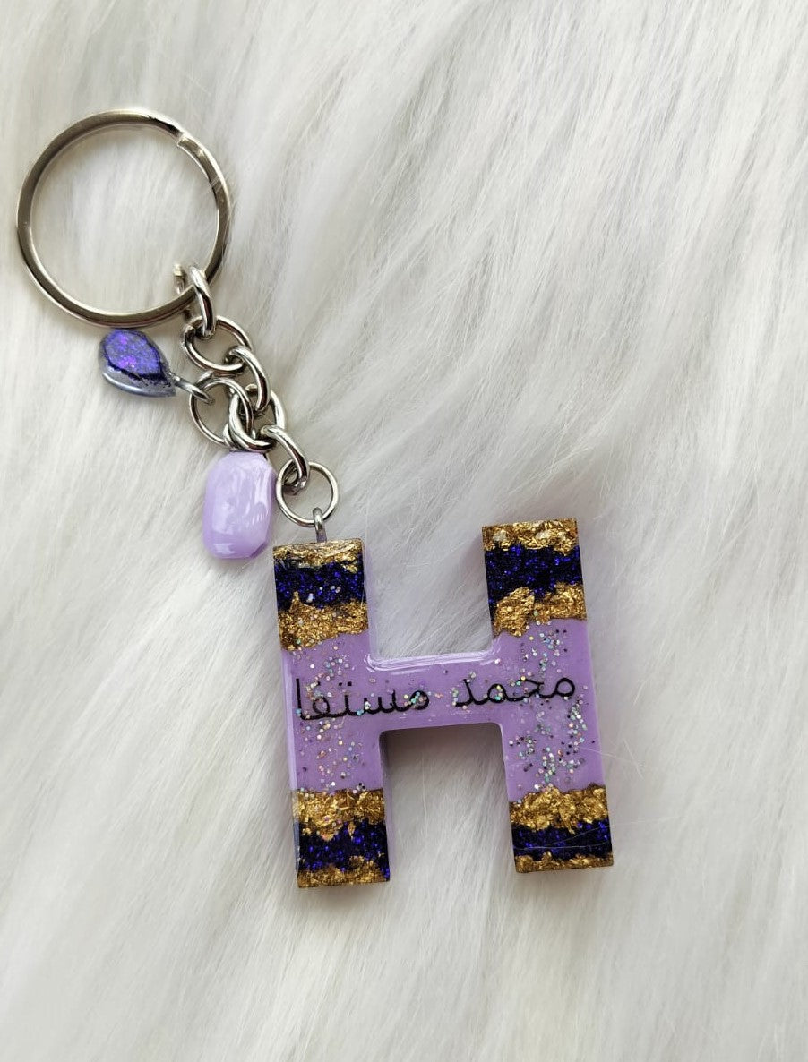 Letter Keychains  toned color