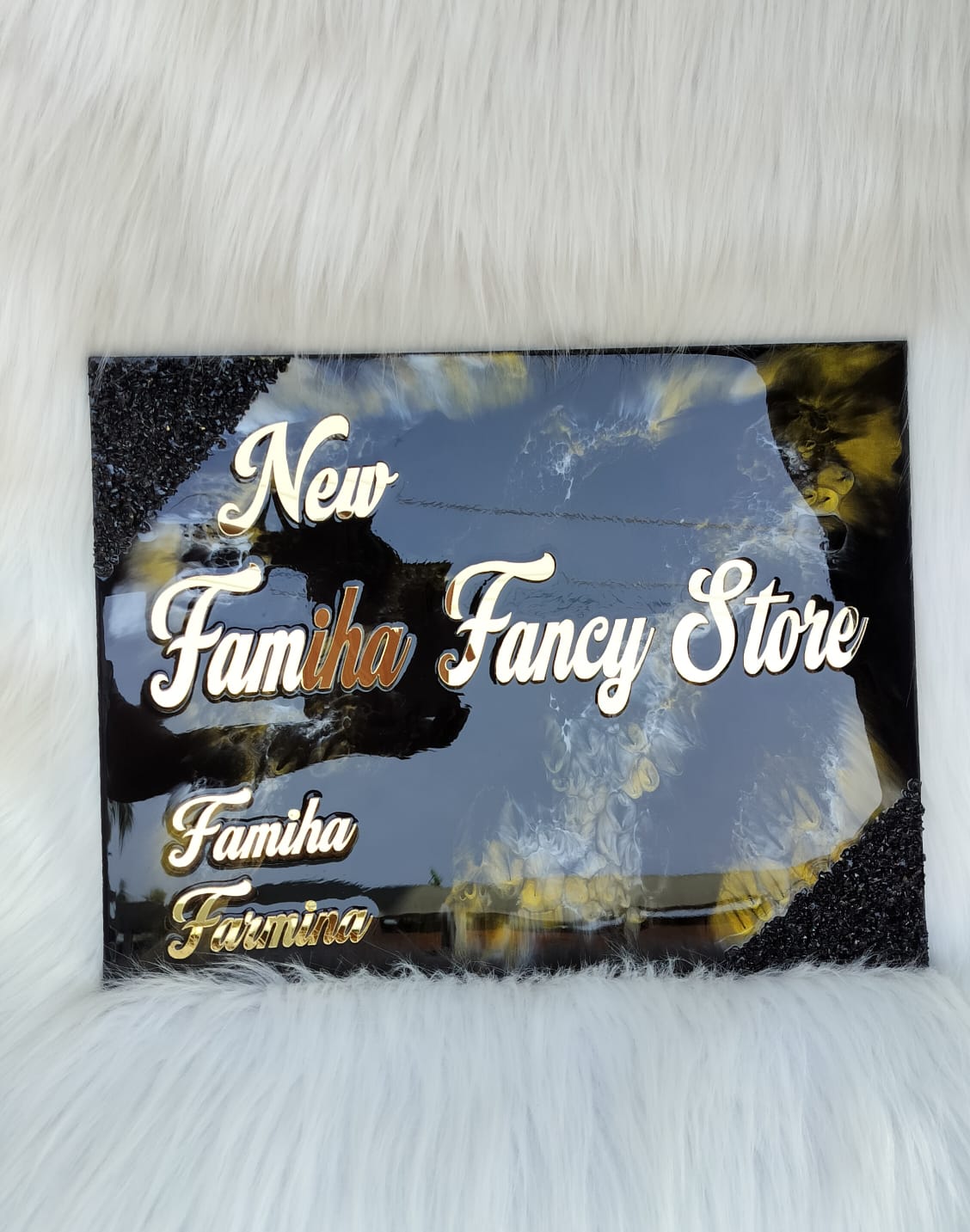 Black Name Board - 18 inches