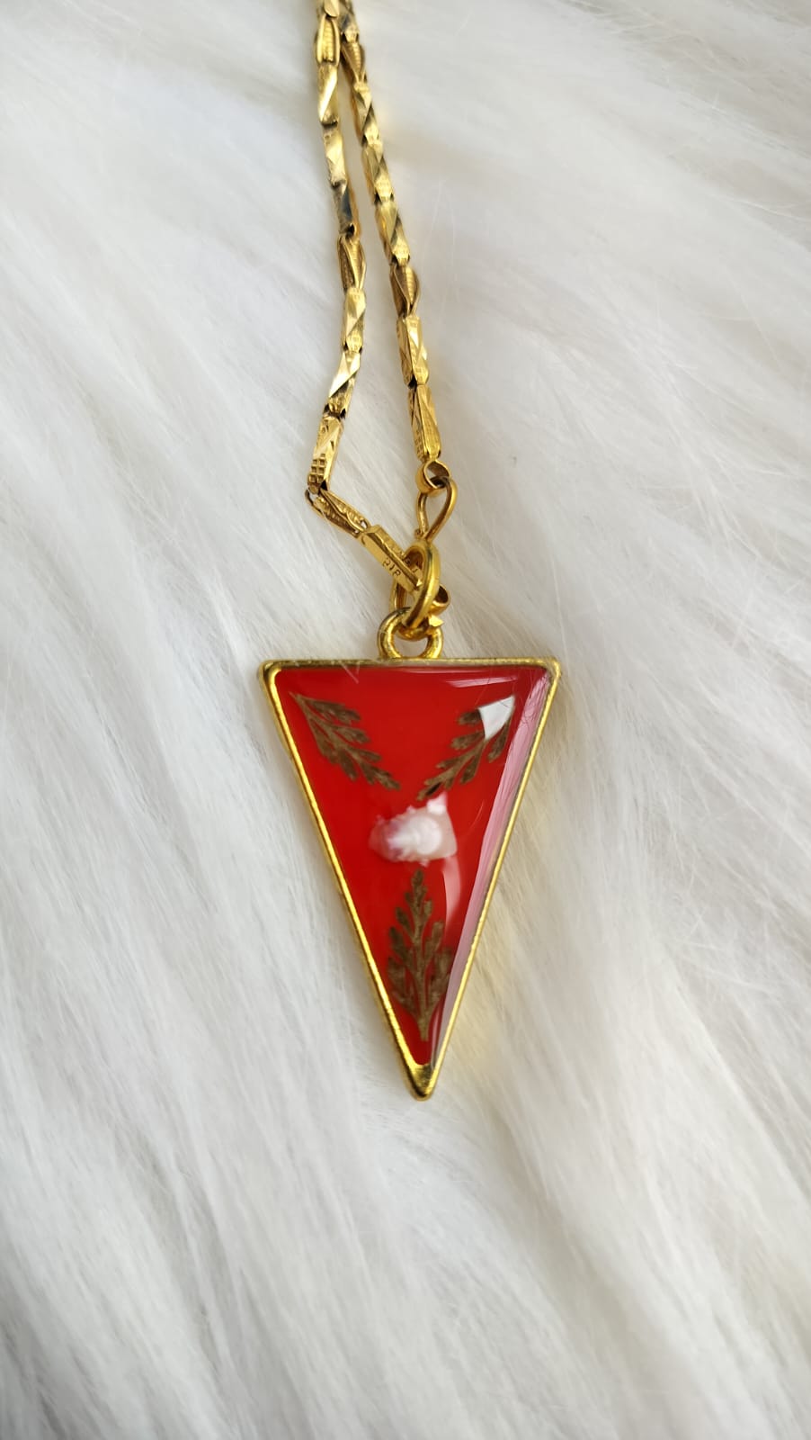 Pendant Triangle - saving special memories(Baby 's first tooth)