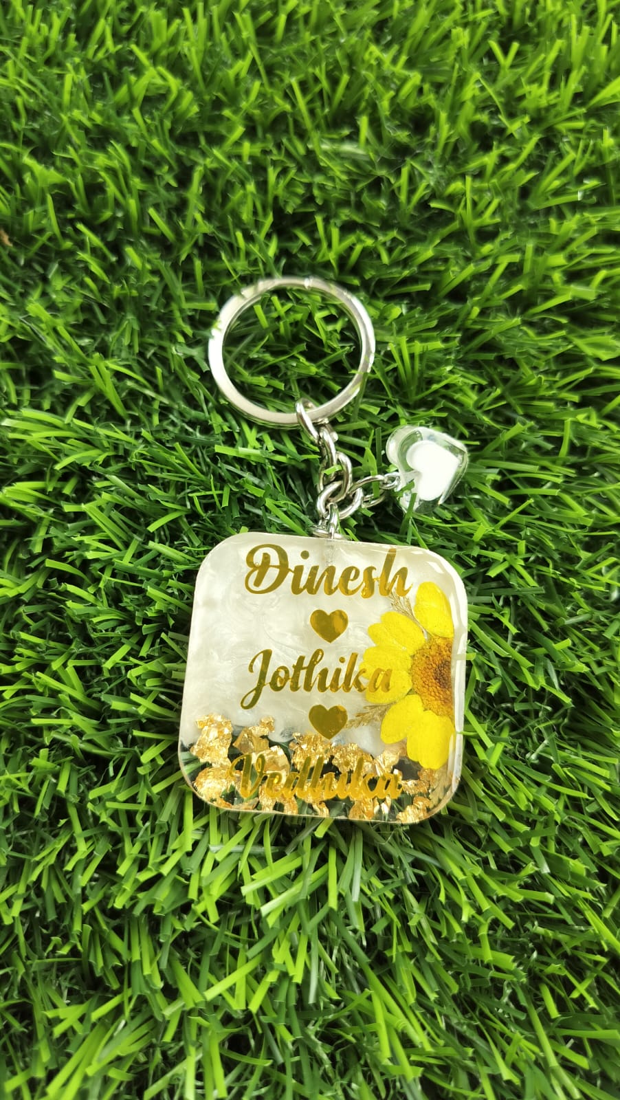 Square key chain - Transparent