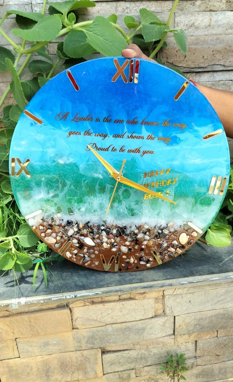 15" Beach Theme Clock