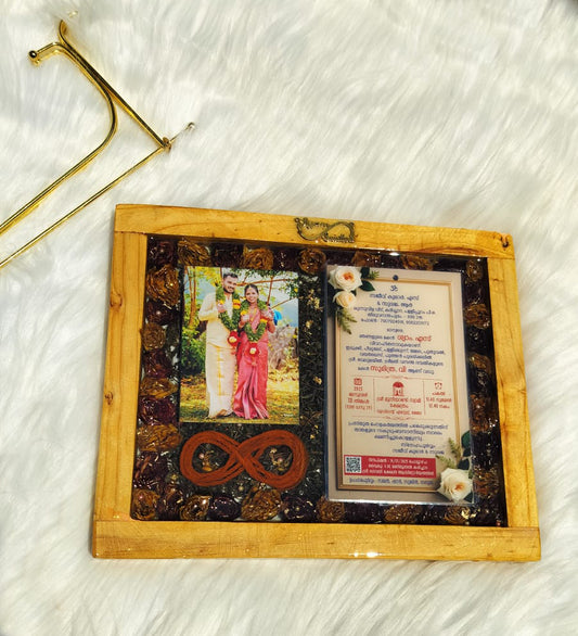 Marriage Flower Preservation-Wooden frame( 8*10)