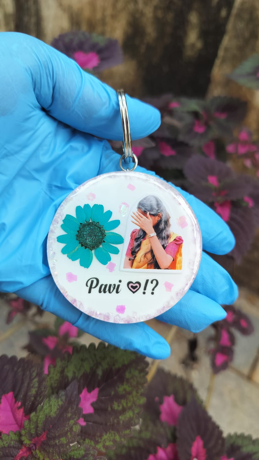 2.5 inches key chain white