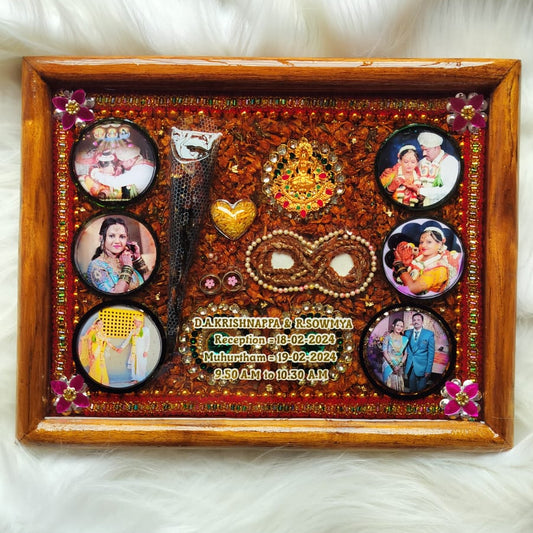 Varmala Preservation-Wooden frame( 14 inches)