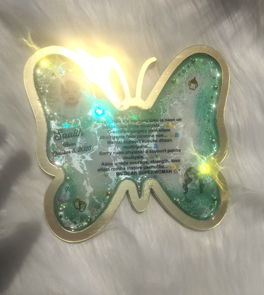 Butterfly Frame - 8" inches - First Gift to Son