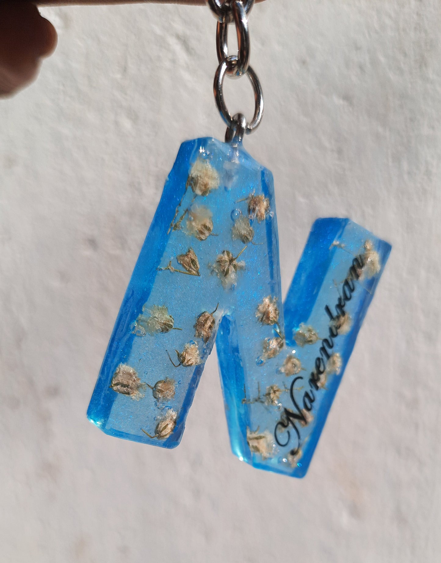 Name on Flower Letter Keychains