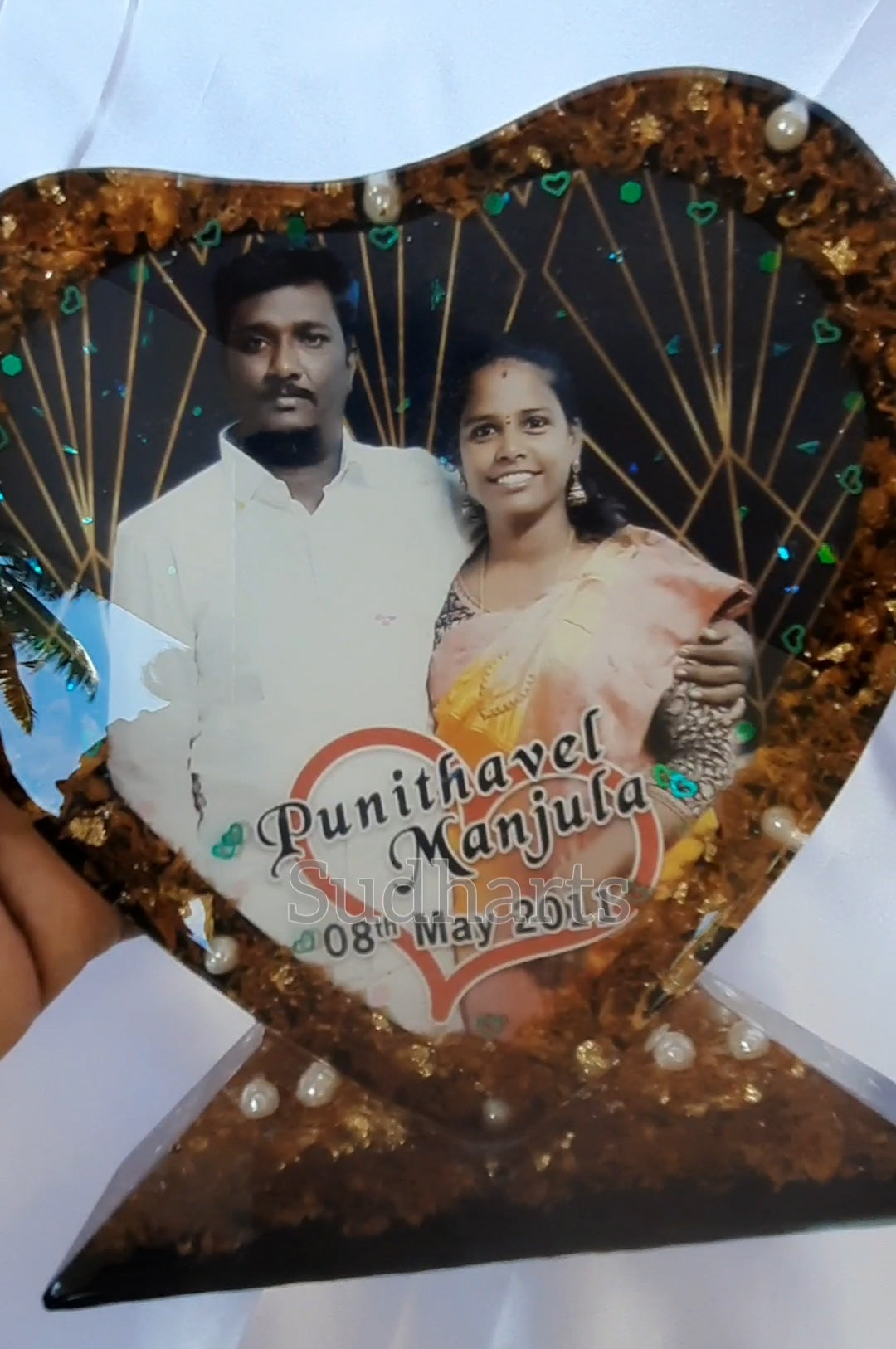 Heart Shape photo Frame - Saved flowers