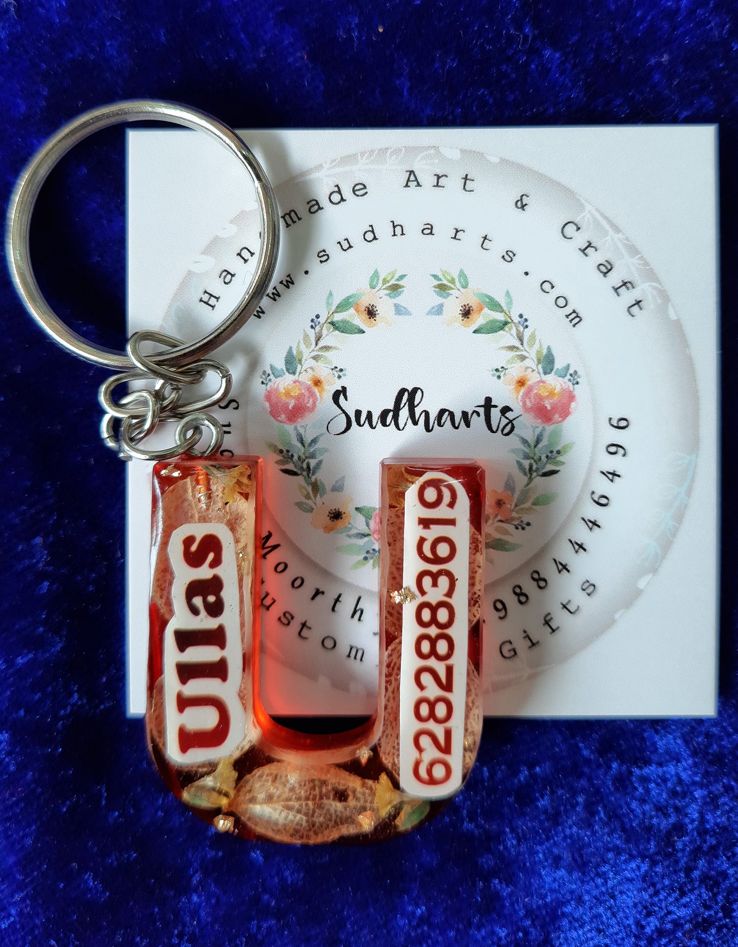 Name on Letter Keychain