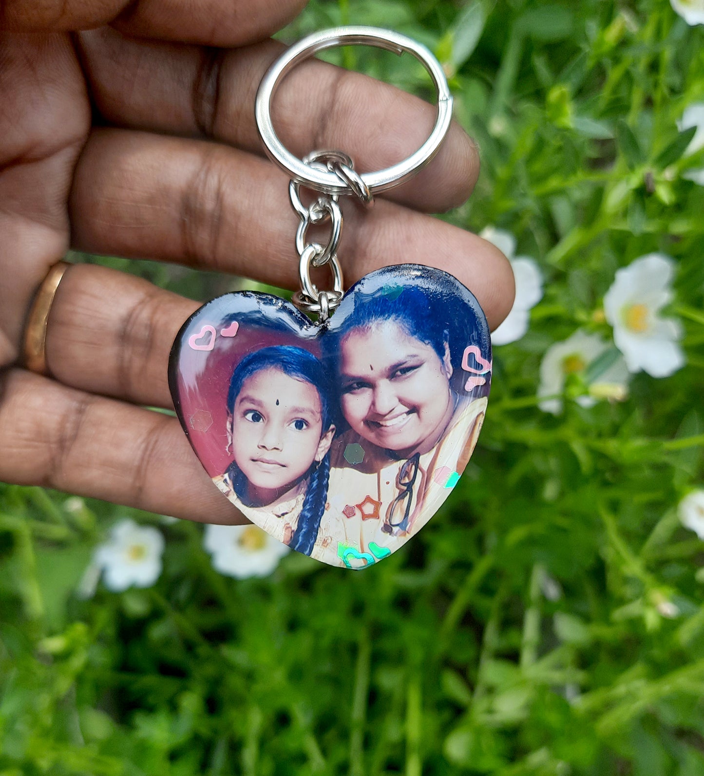 Double side Photo Keychain
