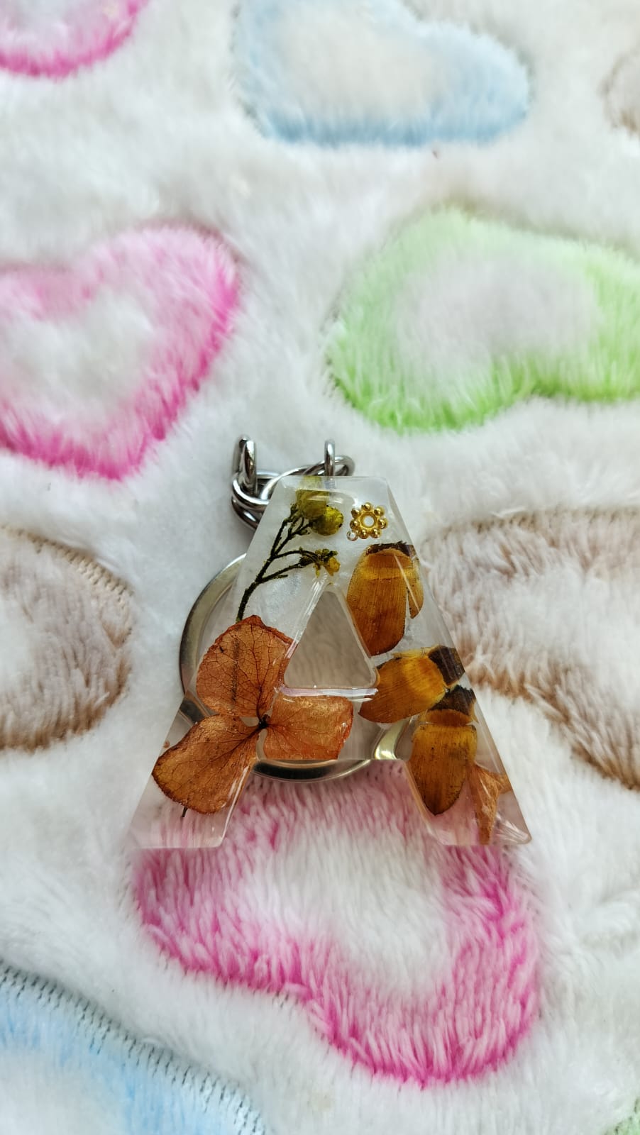 Flower Letter  Keychains