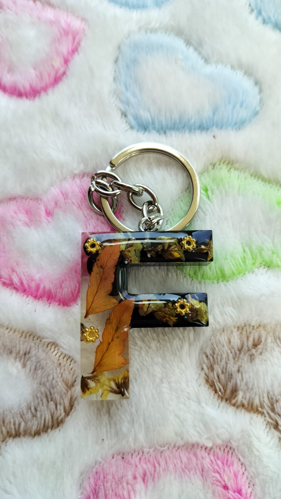 Flower Letter  Keychains