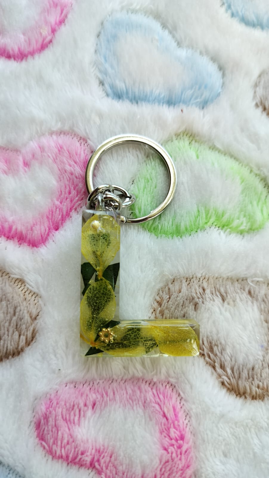 Flower Letter  Keychains