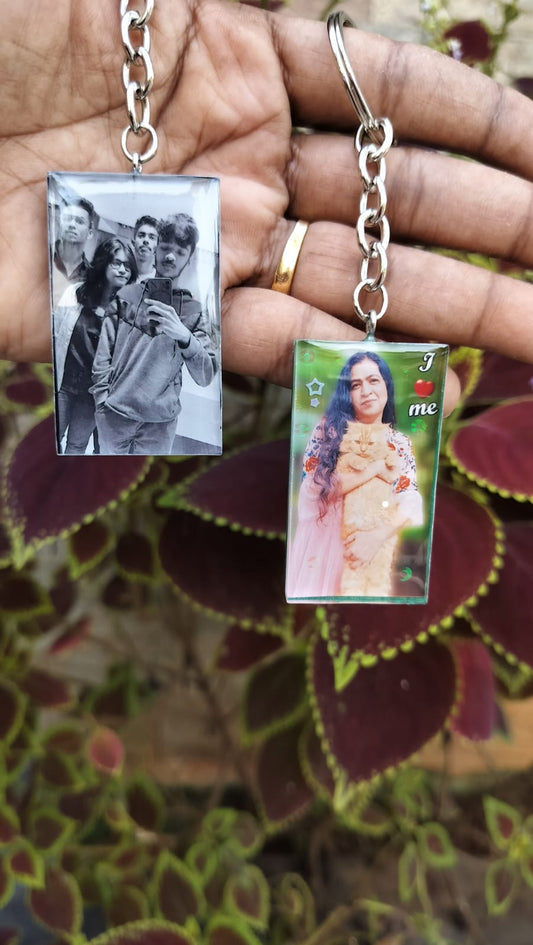 Customized Photo Keychain - BW