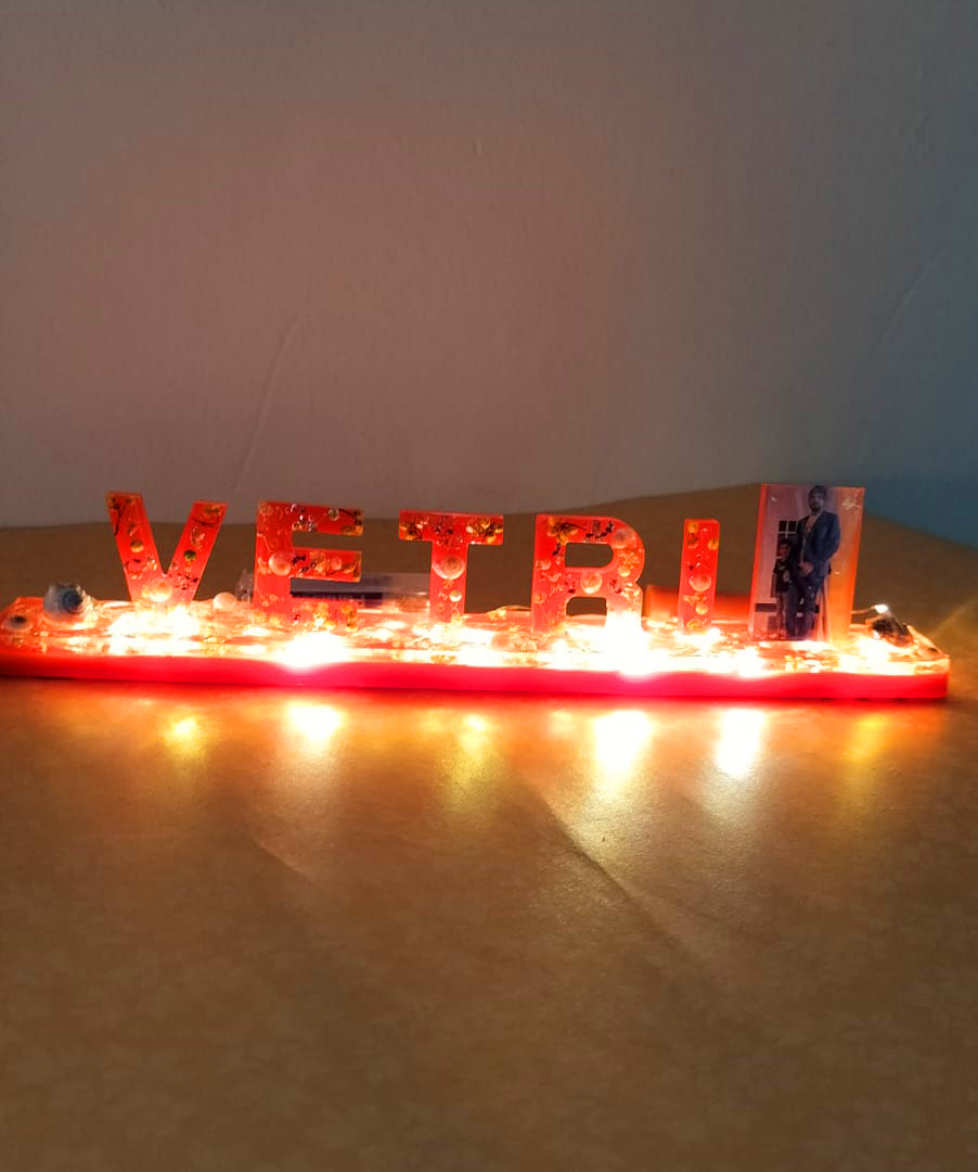 Name Stand with light