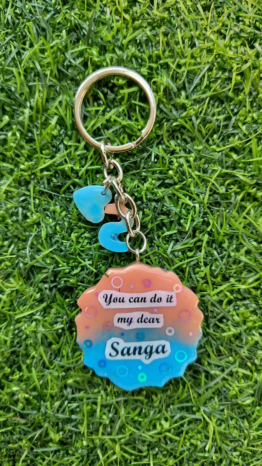 Double side Keychain Circle-gift