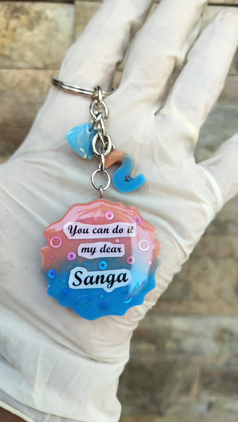 Double side Keychain Circle-gift