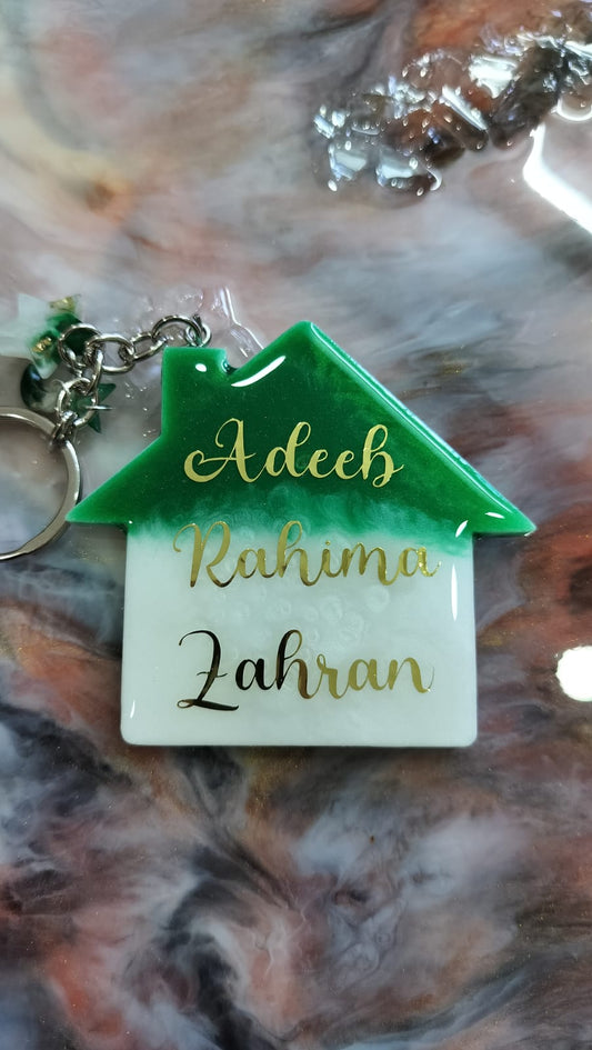 Customized House shape Keychain