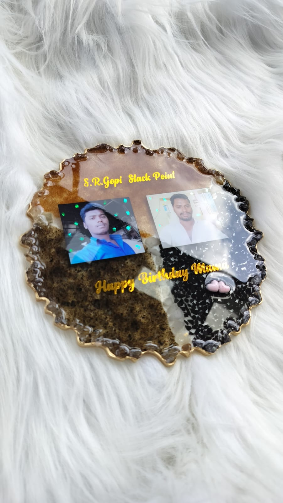 8"Hubby birthday wish frame