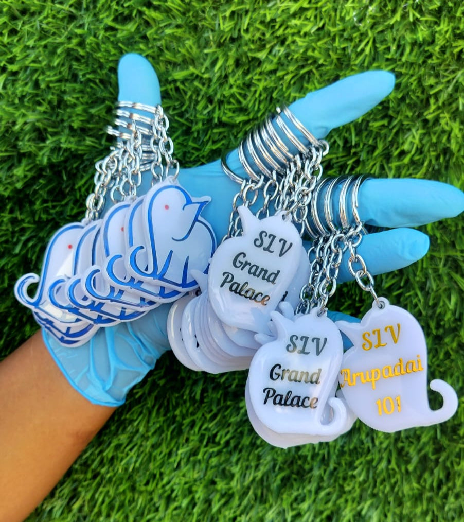 Double sided Logo keychains - Bulk order 100 keychains