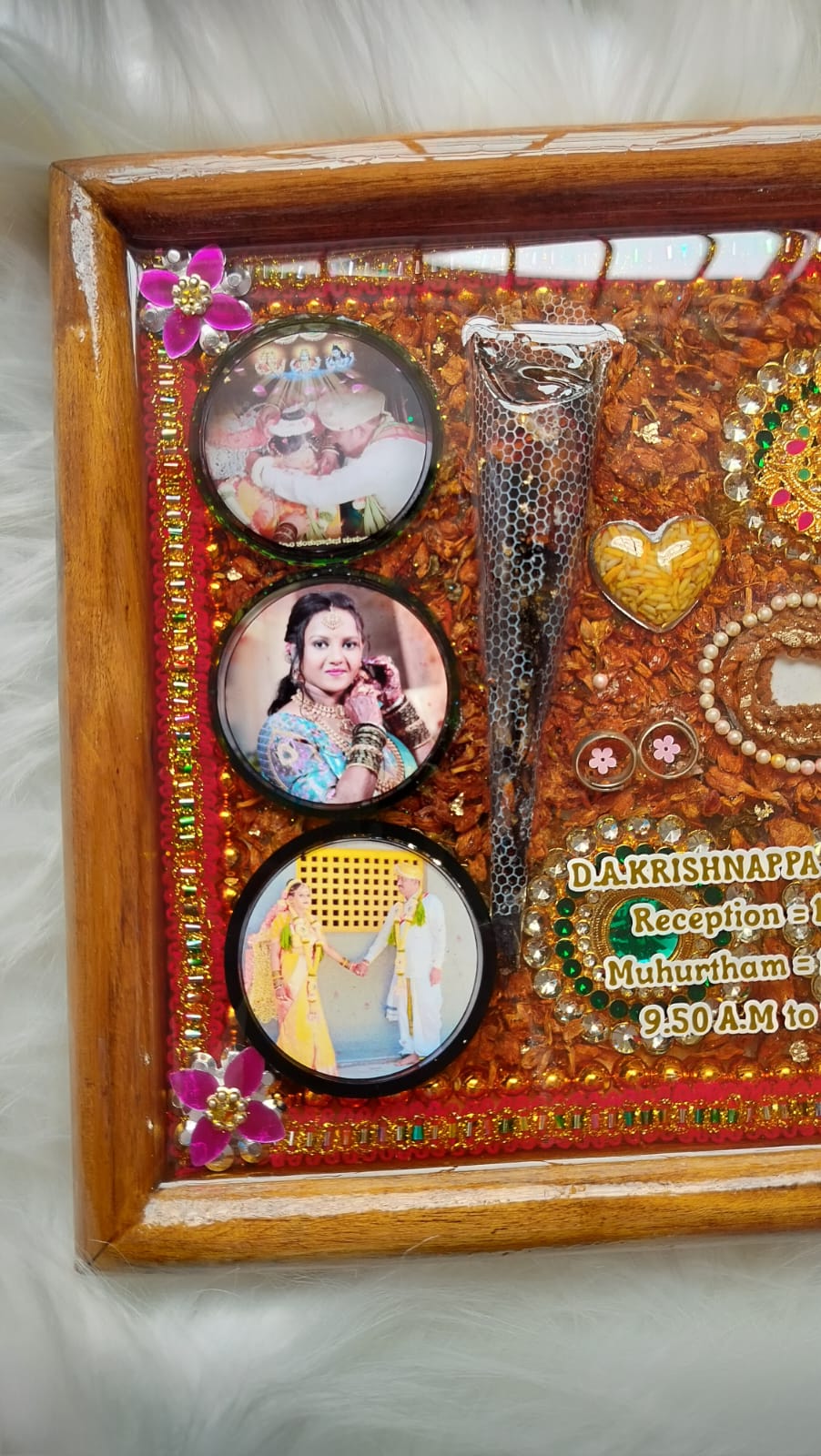 Varmala Preservation-Wooden frame( 14 inches)