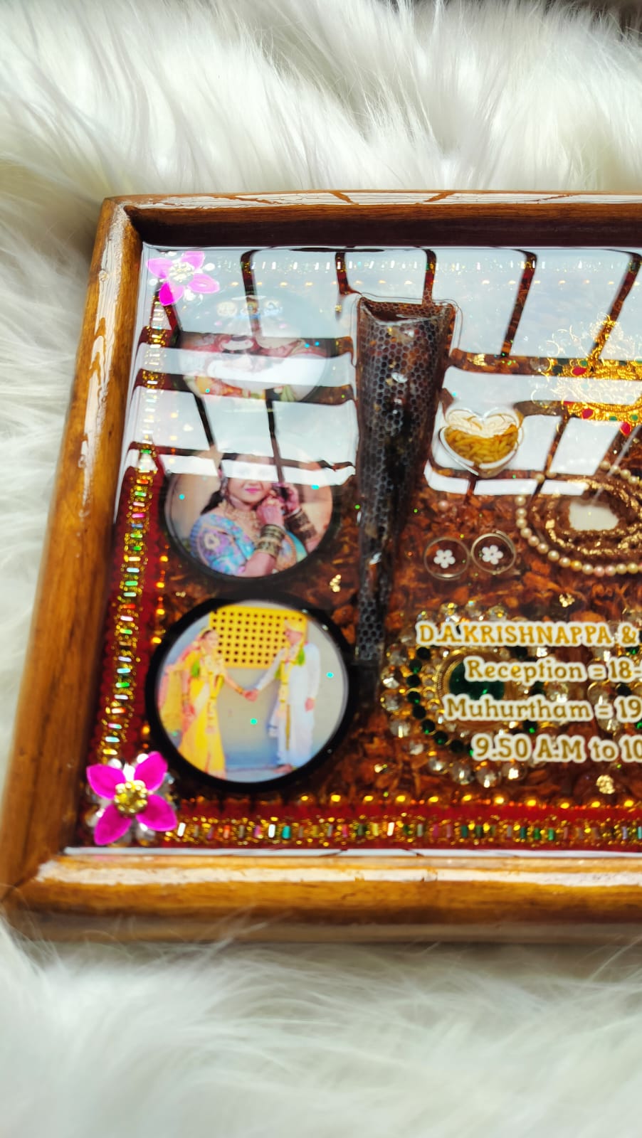 Varmala Preservation-Wooden frame( 14 inches)