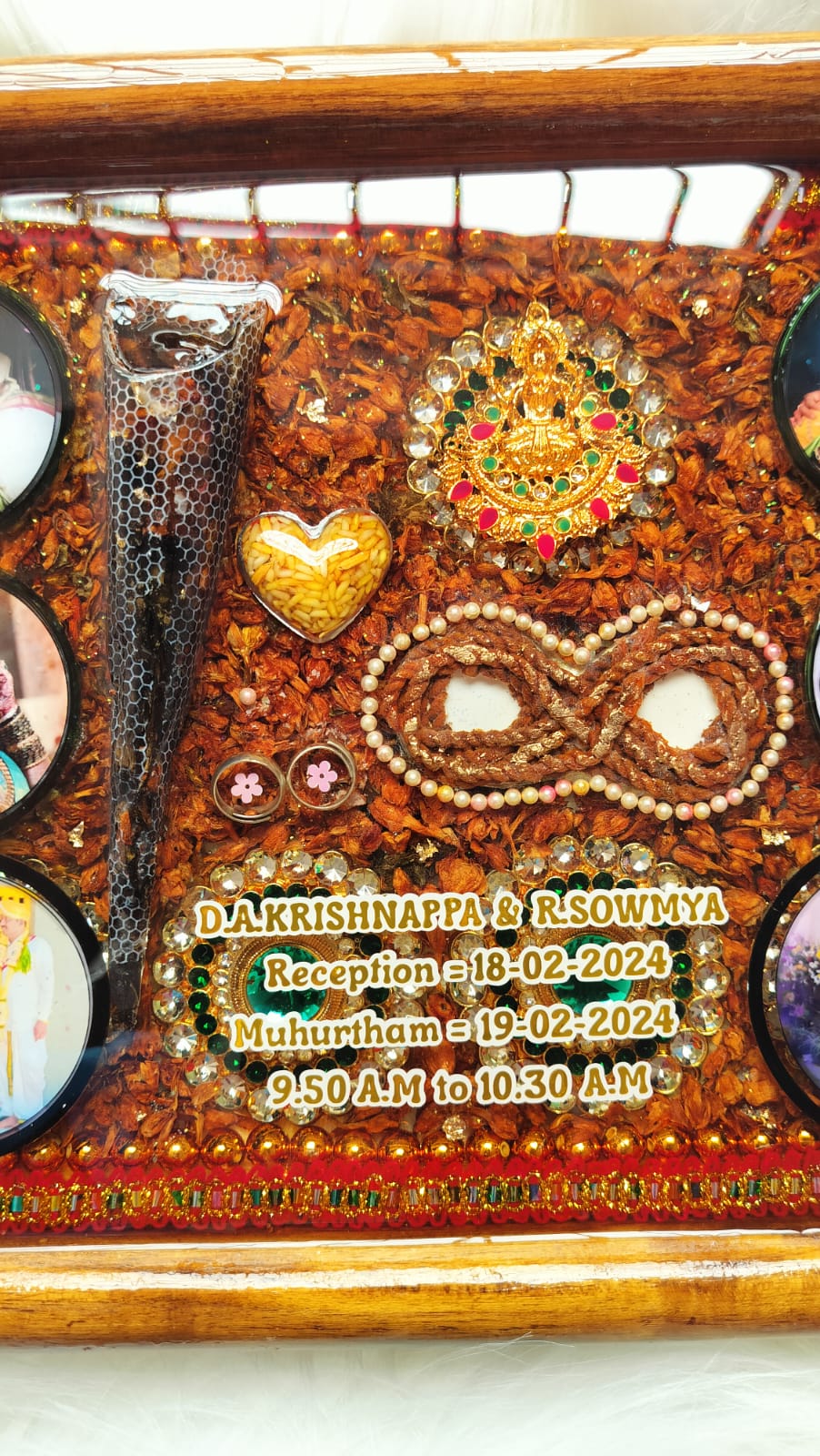 Varmala Preservation-Wooden frame( 14 inches)
