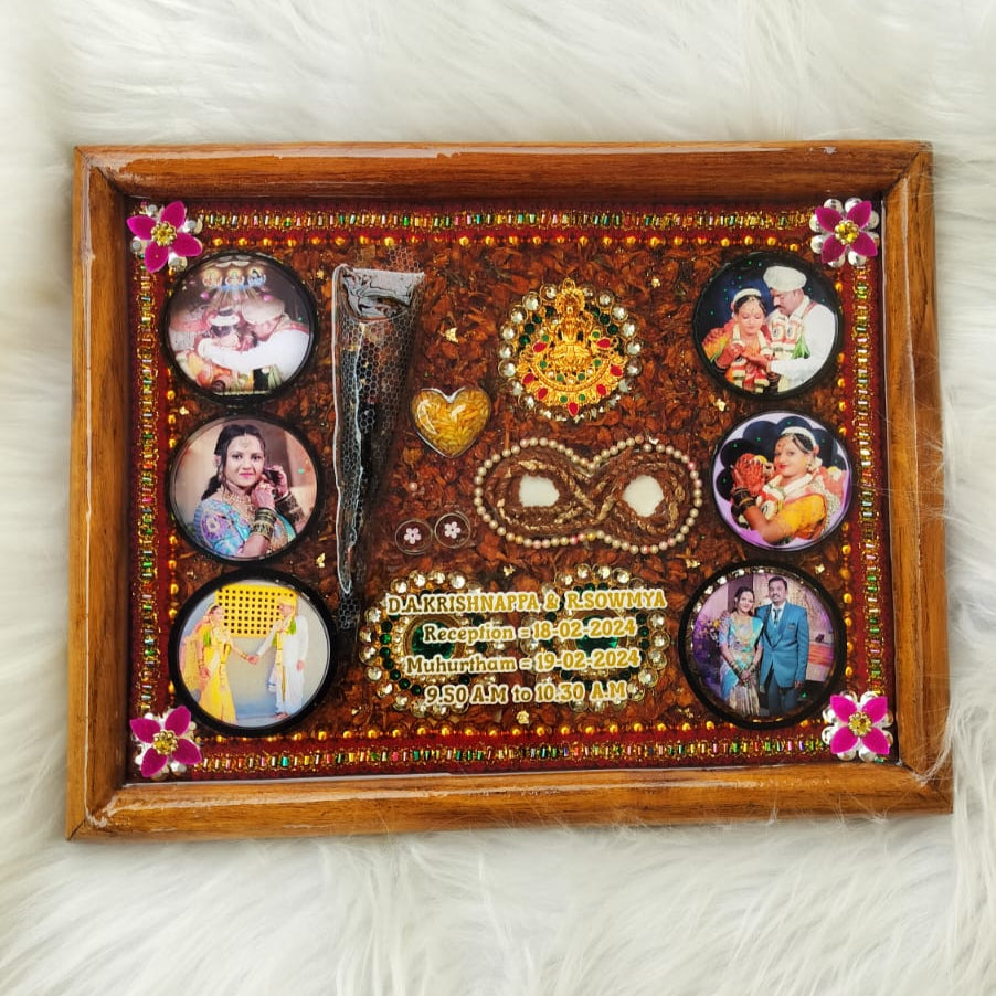 Varmala Preservation-Wooden frame( 14 inches)