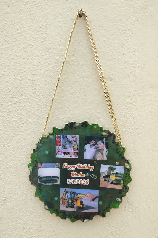 8 inches Birthday Frame with gold hanging